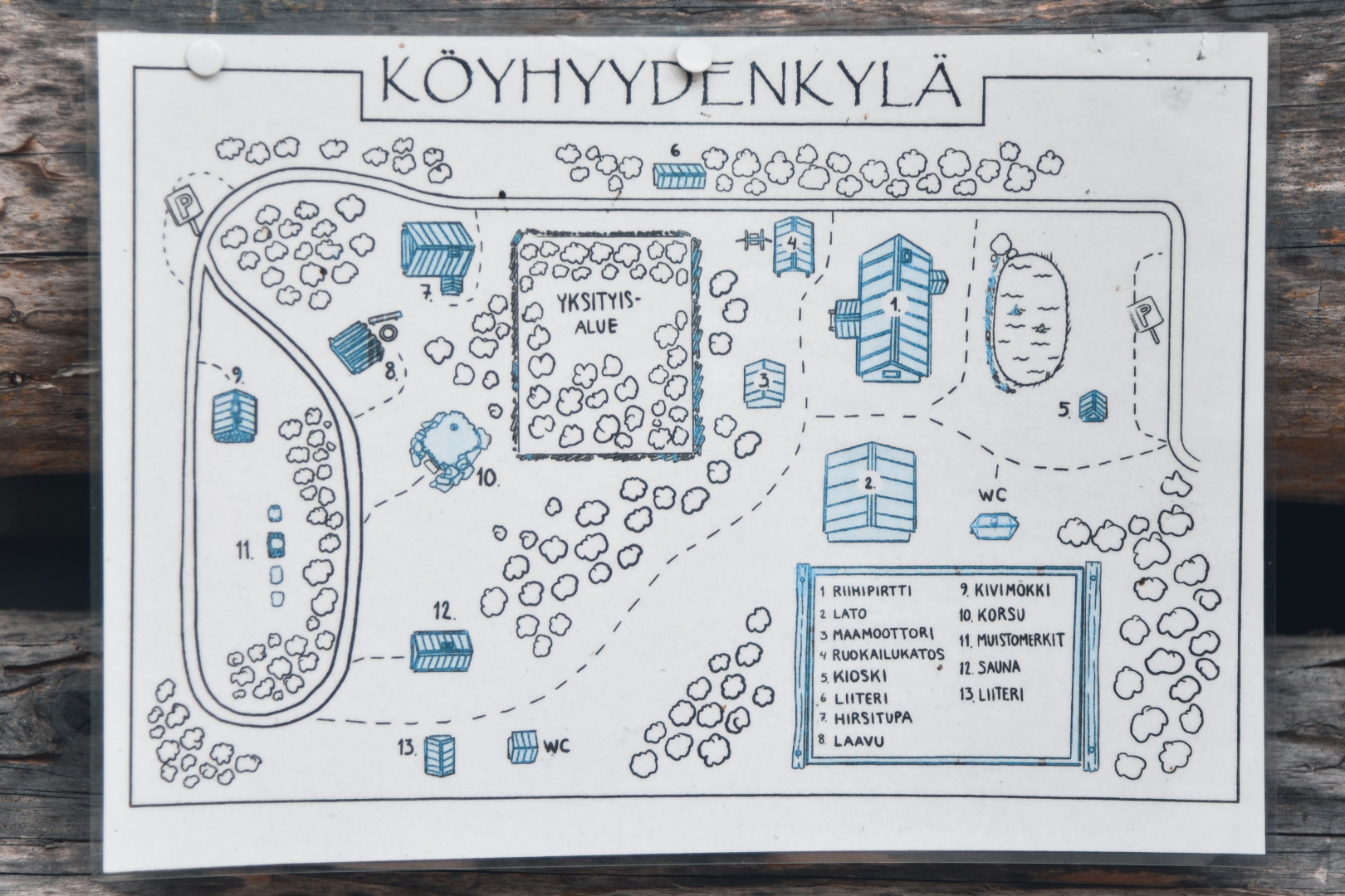 Köyhyydenkylän kartta.